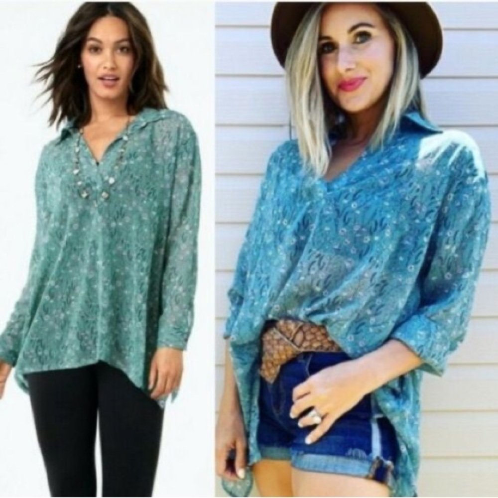 CAbi Chase Blouse Field of Flowers